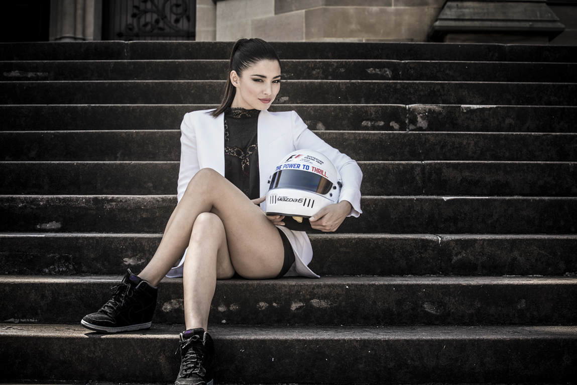 Australian F1 Corporation - Celebrity Driver Jessica Gomes PR pre race