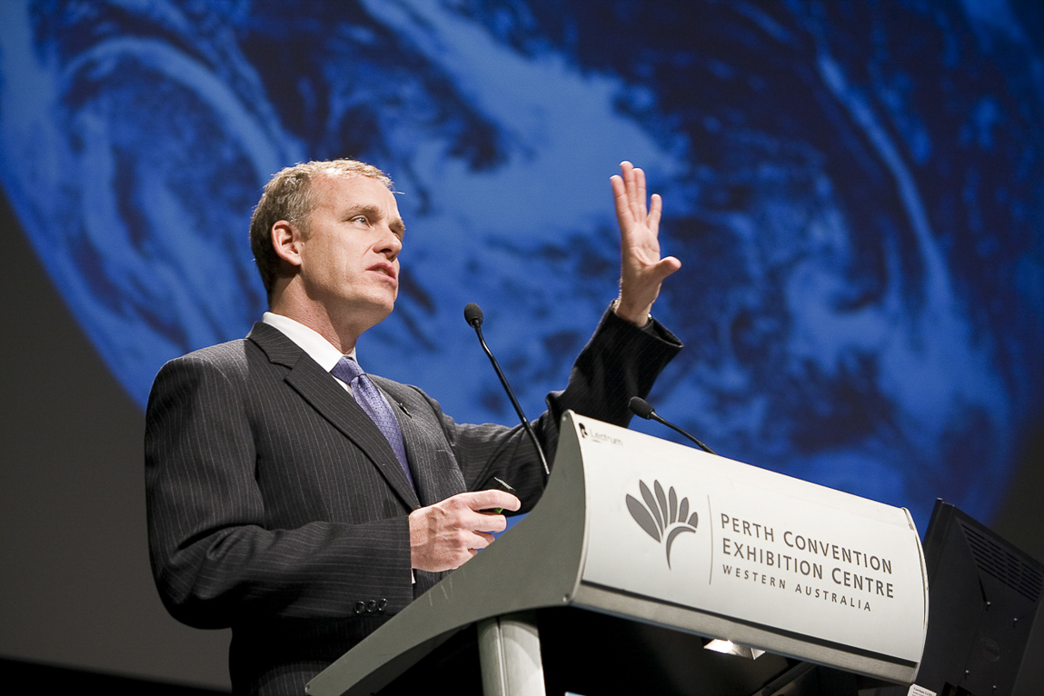 NASA’s International Space Station Risk Manager addresses the crowd at the annual RMIA conference